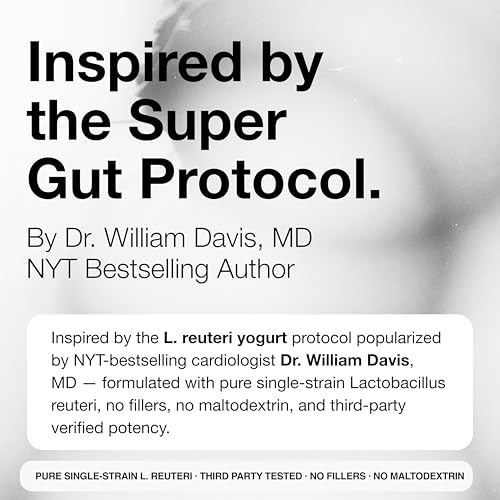 Image of L Reuteri Yogurt Starter & Probiotic Powder - Ultra High Strength 200 Billion CFU Pure Lactobacillus Reuteri - 3rd Party Tested, Shelf-Stable, Single-Strain - 20g
