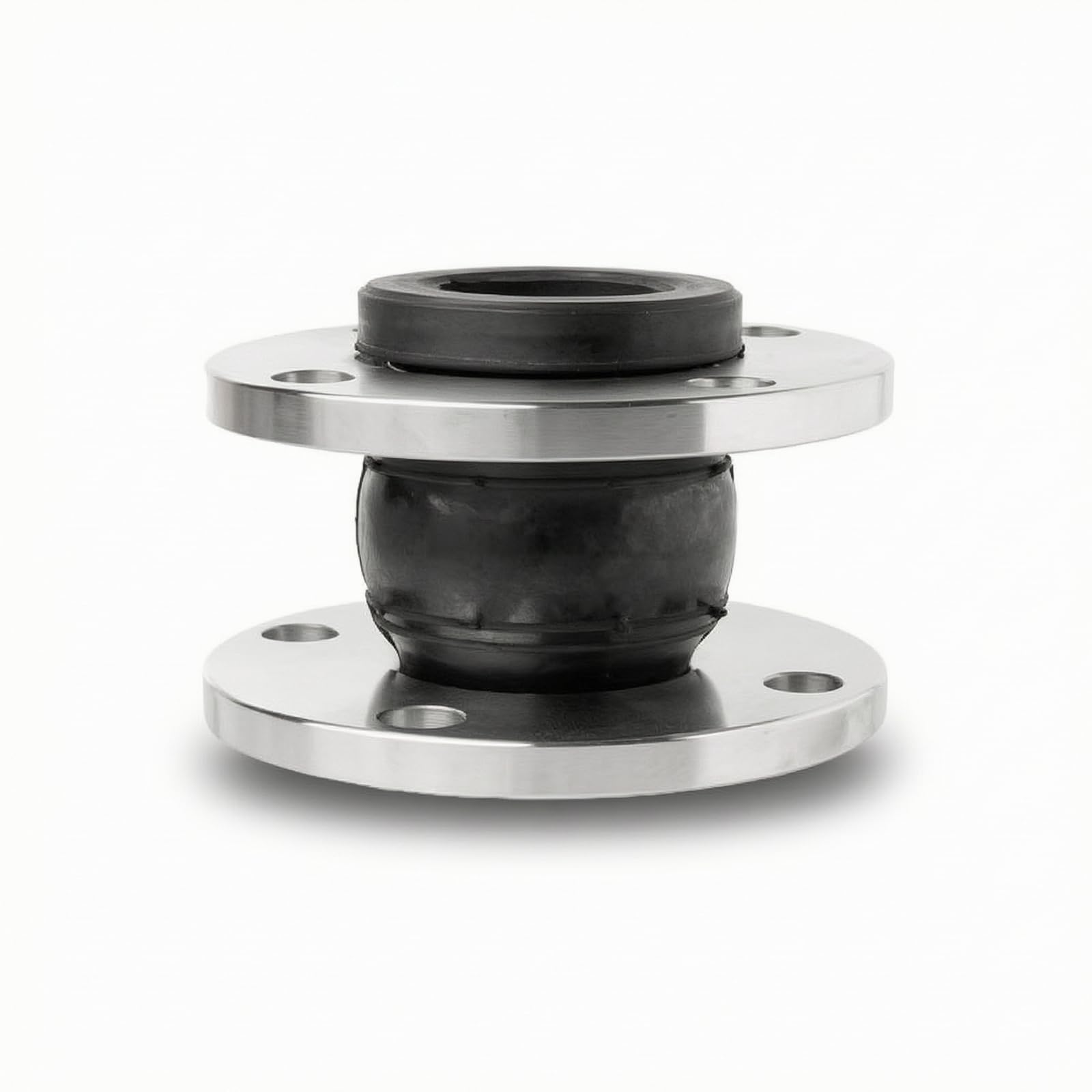 Sharplace Junta de Expansión de Goma con Bridas de Acero Inoxidable 304 Conector Flexible para Tuberías Fuelle de Goma Junta de Absorbe Movimientos Térmicos, DN65, PN10, Espesor 13mm