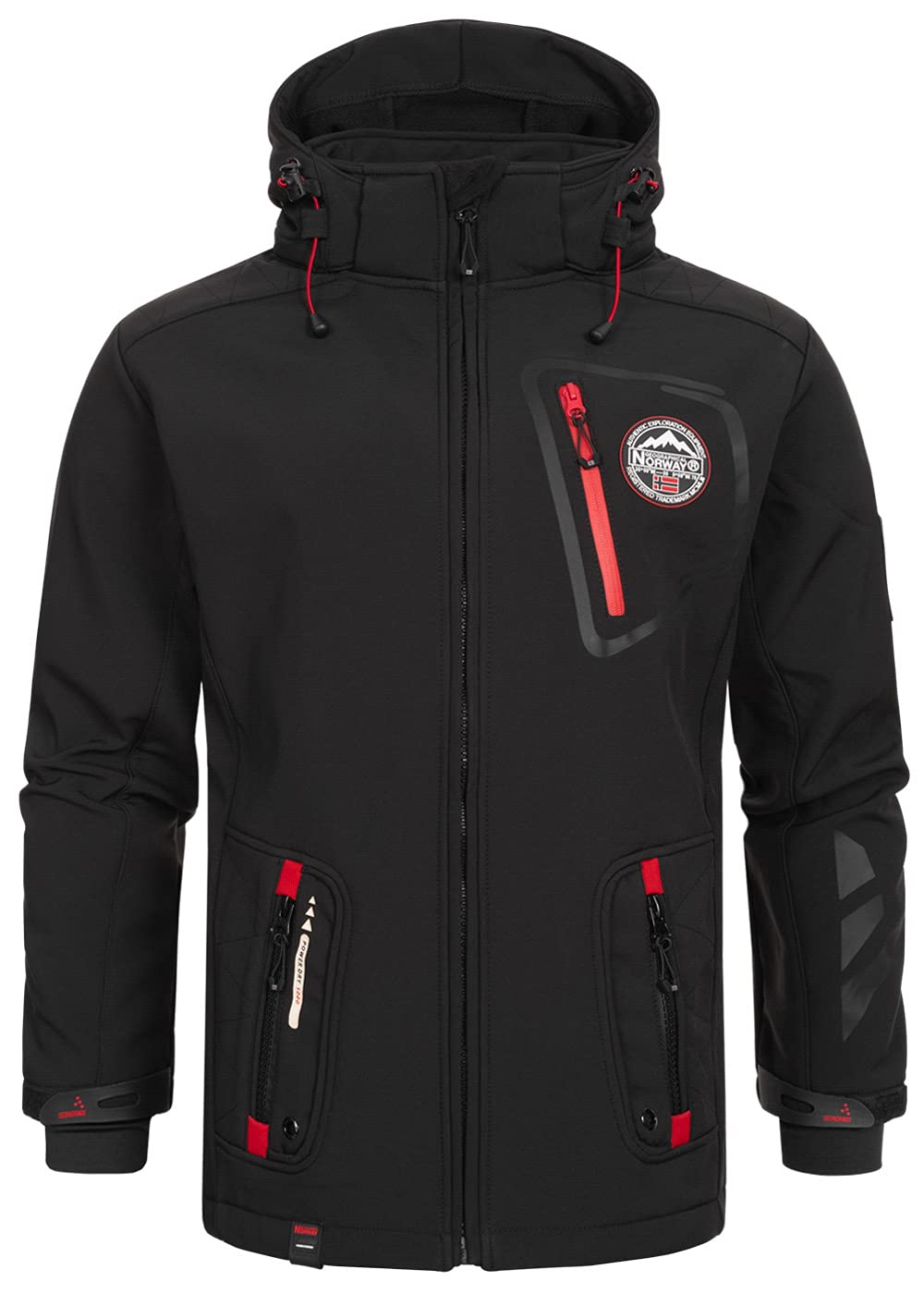 Geographical Norway Męska kurtka softshellowa, funkcyjna, outdoorowa, przeciwdeszczowa, sportowa