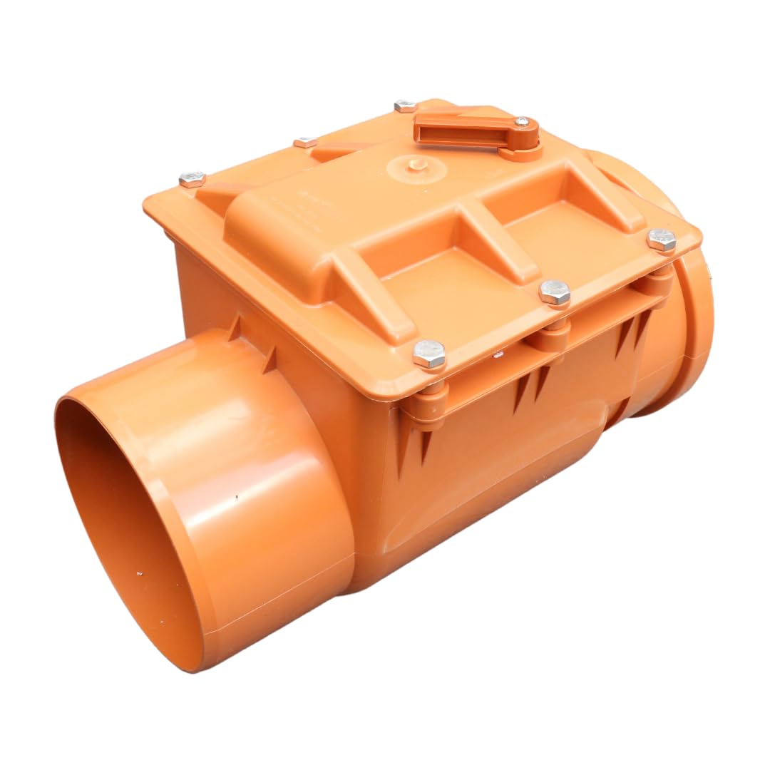 Clapet Anti-Retour Avec Verrouillage Ø 50 à 200 en Orange et Gris au Choix (DN 200 Orange)