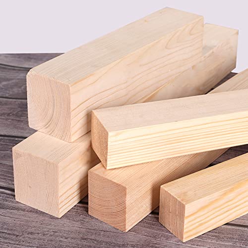 Drewniane kołki do projektów DIY, naturalne patyczki z drewna lipowego do majsterkowania i dekoracji wnętrz, niedokończony kwadratowy design do kreatywnych projektów