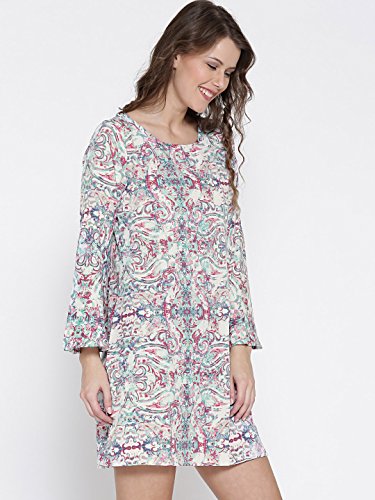 Image of Sera Women's Printed Fluted Sleeve Dress for Women