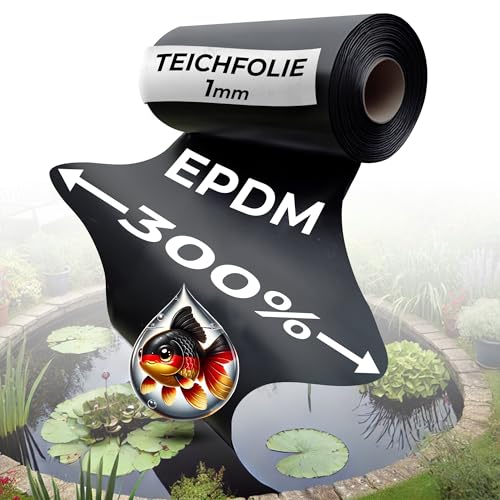 Black Forest Pond Shop - EPDM Teichfolie 12x3m hochelastische langlebige Teichfolie 1mm EPDM Folie 12x3m für Teich Schwimmteich Wasserlauf Hochbeet