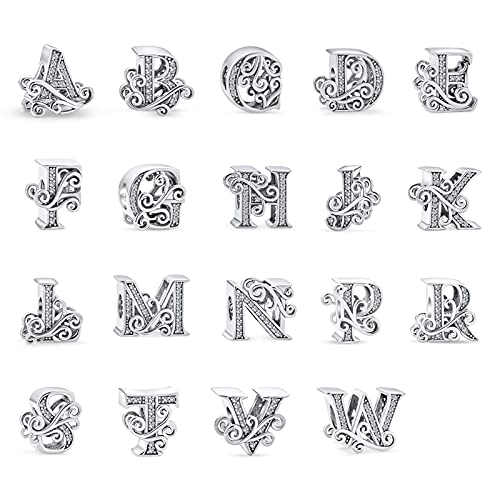 Bling Jewelry Personalizzato Fancy Scroll CZ