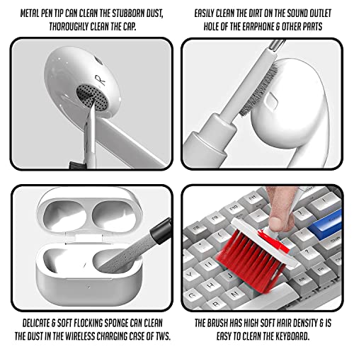 Image of 5-in-1 Multi-Function Laptop Cleaning Brush /Keyboard Cleaning kit /Gadget Cleaning kit Gap Duster Key-Cap Puller for Laptop, Keyboard and Earphones (Multi Colour)
