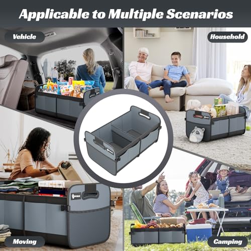 Image of Sposuit Trunk Organizer for Car - 70L Collapsible Sturdy Car Storage, Grey