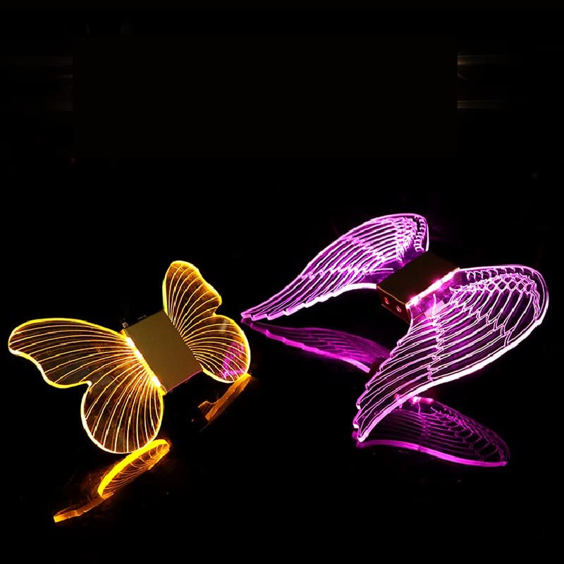 Amazon｜天使の翼夜ライト LED ストロボ バトン、シャンパン線香花火光
