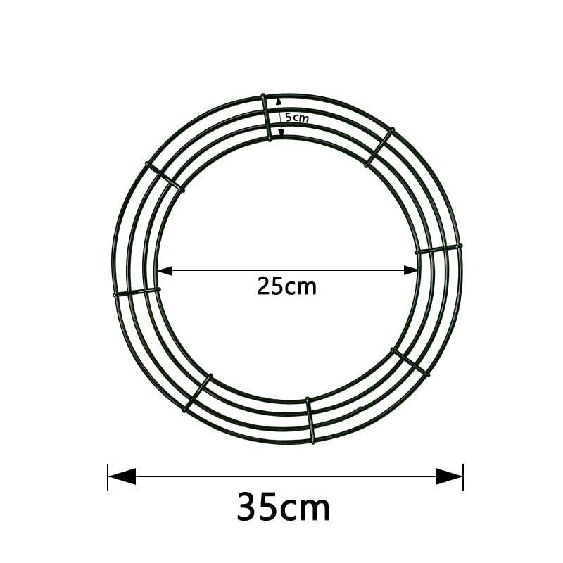 Thealyn 12 Pack 35cm Metal Wreath Frame Wire Wreath Rings for Christmas New Year Party Home Decor Crafts Supplies (14 Inch) - Image 2