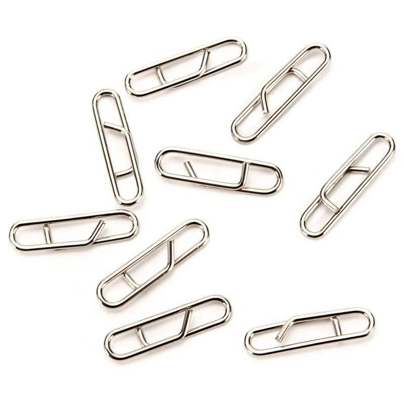 100 pcs Conectores de Gancho de Acero Inoxidable 15mm y 23mm miniatura 5