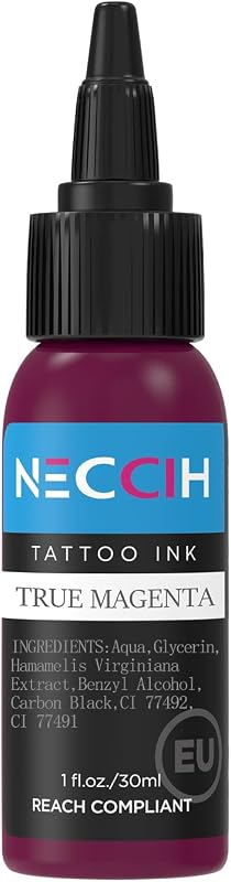 Tinta para tatuagem FAMISOO True Magenta, frasco de 30 mL