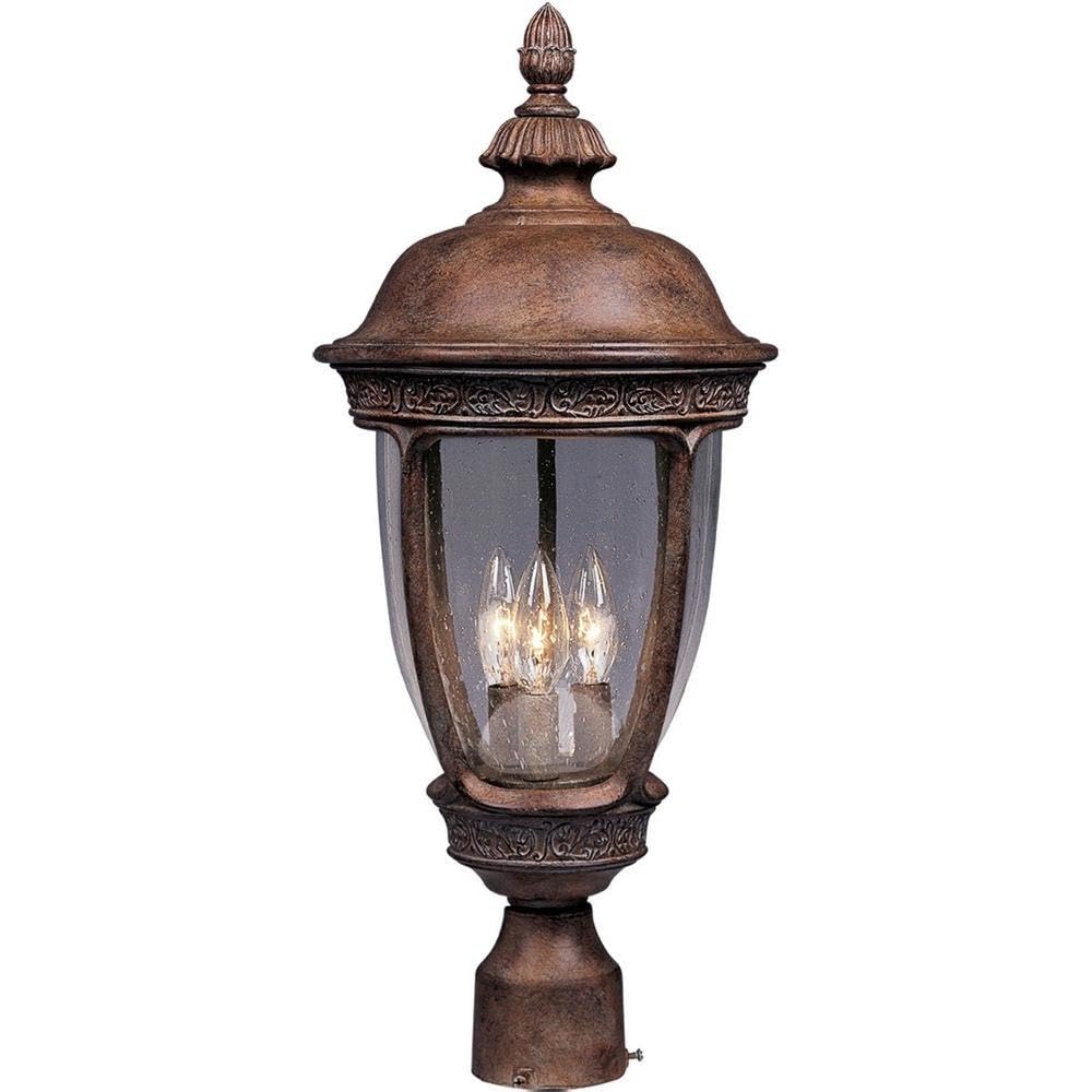 Knob Hill DC-Three Light Outdoor Pole/Post Mount in European style-13 Inches Wide by 28 inches high