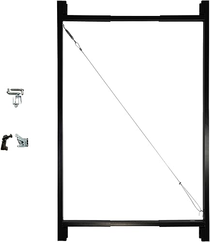 Adjust-A-Gate® AG72LTP-ZR0110 Medium - Kit de puerta de estructura completa resistente a la corrosión de acero, anti caída, de marco completo – Para