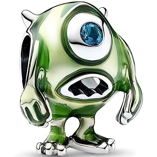 ZURWTCH Fit Women Bracelet Necklaces Fashion Gifts 925 Sterling Silver DIY Jewelry (Mike Wazowski Charm)