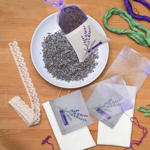 Bolsas de saco de lavanda de 50 piezas con cordón miniatura 5