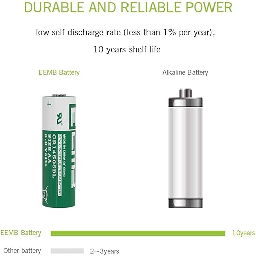 Miniatura 7 de 4 baterías de litio EEMB AA de 3 voltios no recargables 3V CR 14505 1800mAh batería de un solo uso Li-MnO con certificación UL, no carga batería