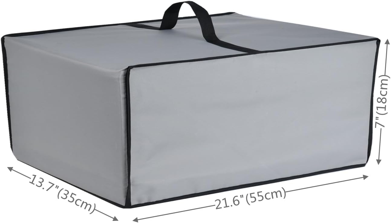 Heavy Duty Waterproof Double Layers Printer Dust Cover for Epson Photo ET-8550 Wireless Wide-Format All-in-One Supertank Printer (Silver Grey)