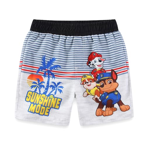 Paw Patrol Nickelodeon Chase Marshall Rubble Boys UPF 50+ Rash Guard and Swim Trunks Swimsuit Set for Toddler and Big Kids Black/Grey by Paw Patrol - Image 6