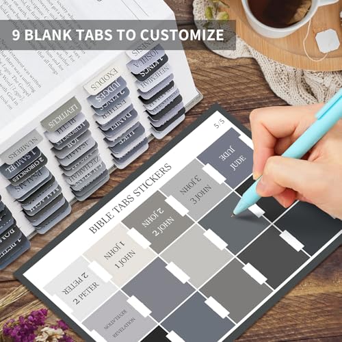 Image of Taja Bible Tabs, 75 Large Print Index Tabs for Women & Men