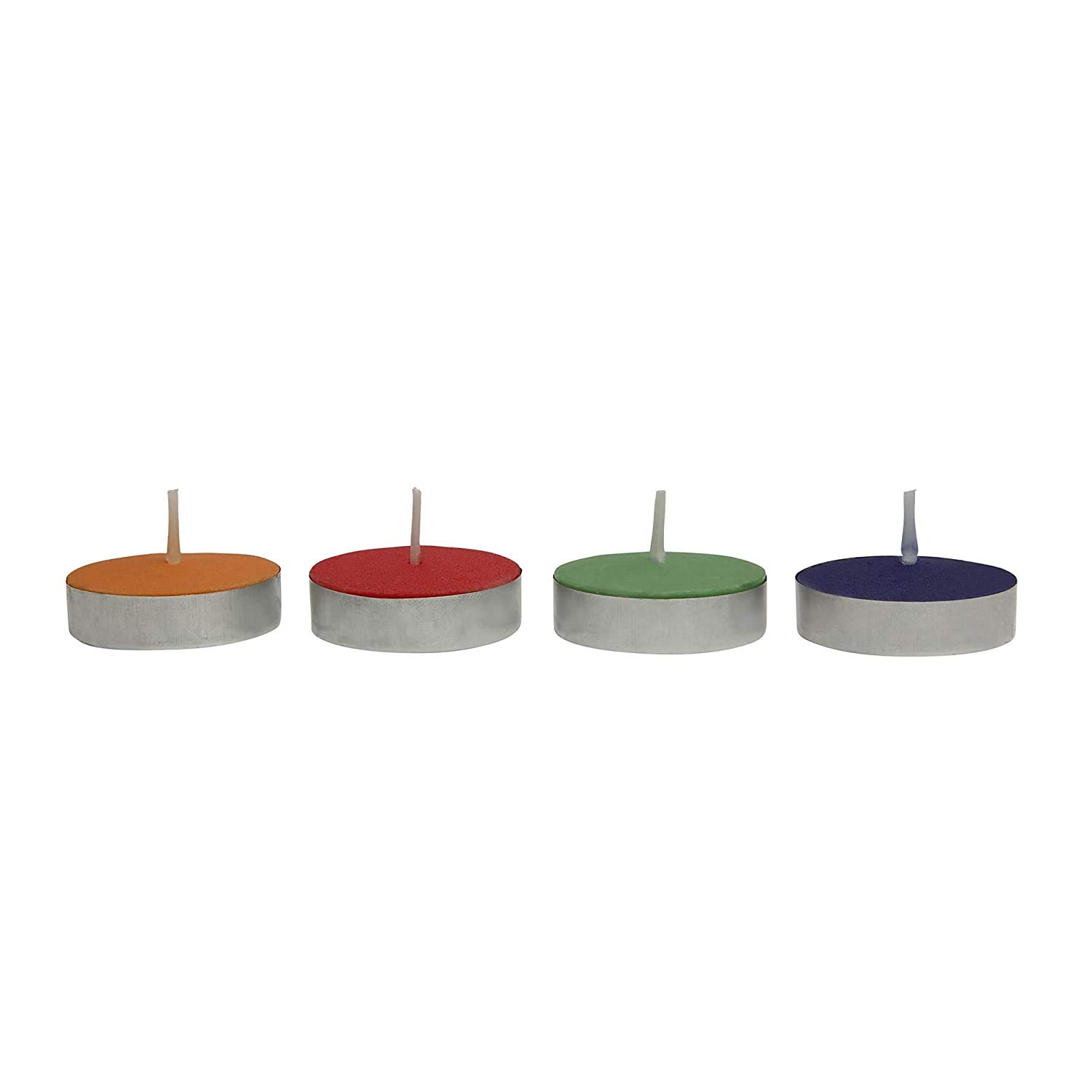 Veteran Wax Tealight Multicolor Candles for Home Decoration Room Bedroom Birthday Decoration Kit Tea Light Candles (Set of 25, Unscented) 2