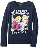 Disney Girls' Frozen Anna and Elsa T-Shirt