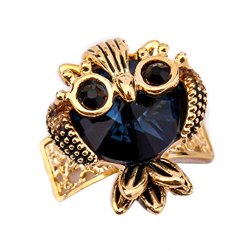 YVVO Nail Art Studs, 3D Spinning Nail Stud Gem Decoration, DIY Copper Nail Jewelry Accessories with Glue Tape for Nails, Shoes, Clothes and Phones(Owl ornament)