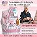 Lil' Baby Cakes Baby Girl Diaper Cake with Pink Plush Teddy Bear for Baby Showers or Newborn Gift - Pink and White Colors - Handmade Gift Using 42 Swaddler 1 Diapers - Size 10 in x 12 in