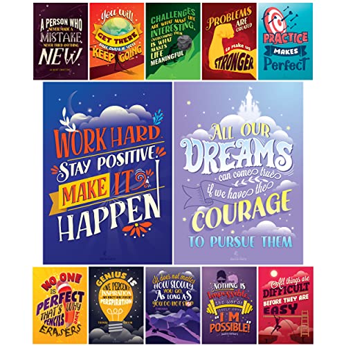 12 Growth Mindset Posters for Classroom 15"x22" Classroom Posters