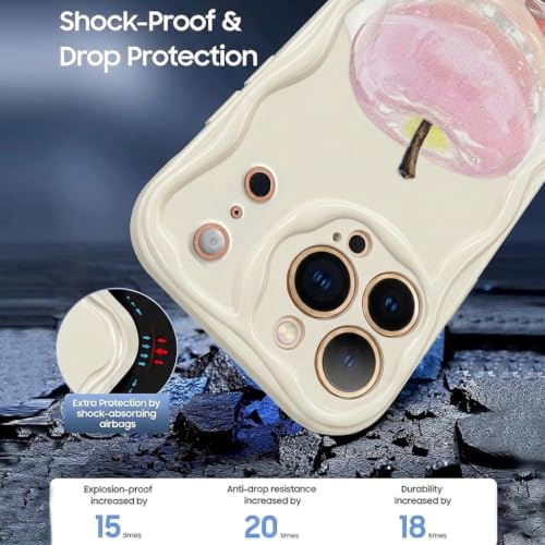 Image of VONZEE Cute Pink Transparent Back Cover for iPhone 17 Pro Max| Clear Shockproof TPU Protective Case | Slim Anti-Yellowing Crystal Clear Phone Cover for Girls and Women