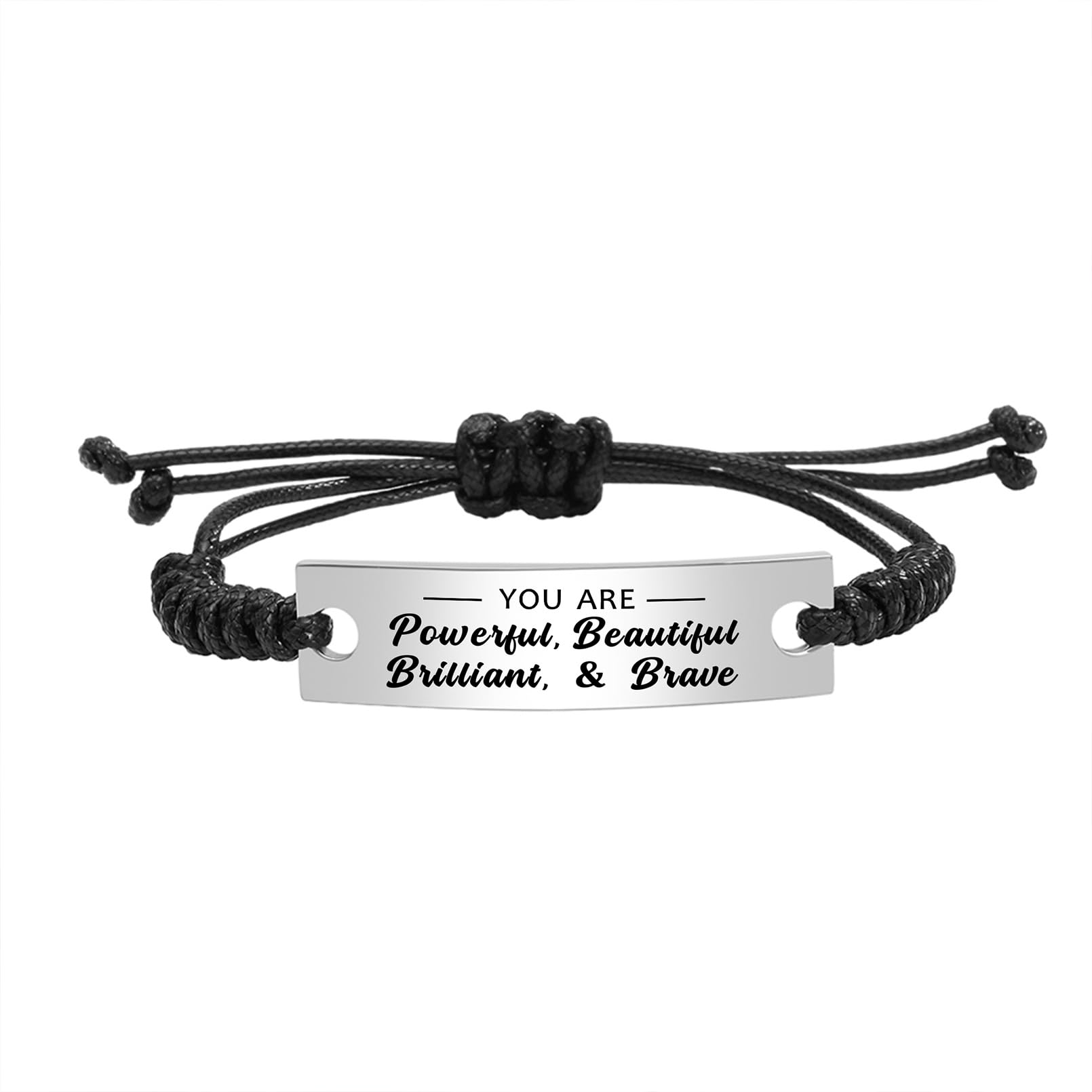 Kisseason Inspirational Mantra Bracelet Jewelry Adjustable Friendship Bangle Bracelet