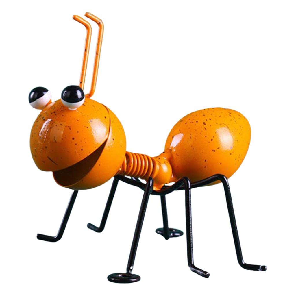 VMS INDIA Ant Garden Decor Metal Ant Yard Wall Decor Fence Hanging Decoration Yellow-image-12
