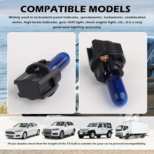 Kit 20 Lámparas Halógenas Azul para Tablero de Auto miniatura 7