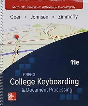 Spiral-bound Microsoft Office Word 2016 Manual for Gregg College Keyboarding & Document Processing (GDP) Book