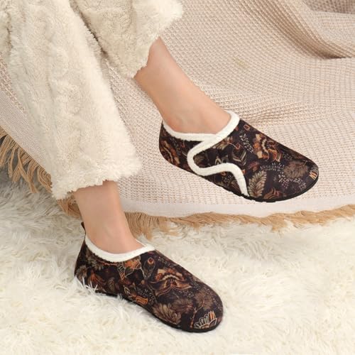Image of Ibeauti Women Mens House Slippers Lightweight Comfy Barefoot Slipper Socks Rubber Sole House Shoes for Indoor /Outdoor Bedroom Travel