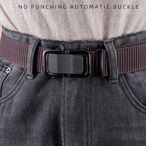 Nylon Woven Belt for Men with Adjustable Auto Slide Buckle for Hiking and Daily Wear3