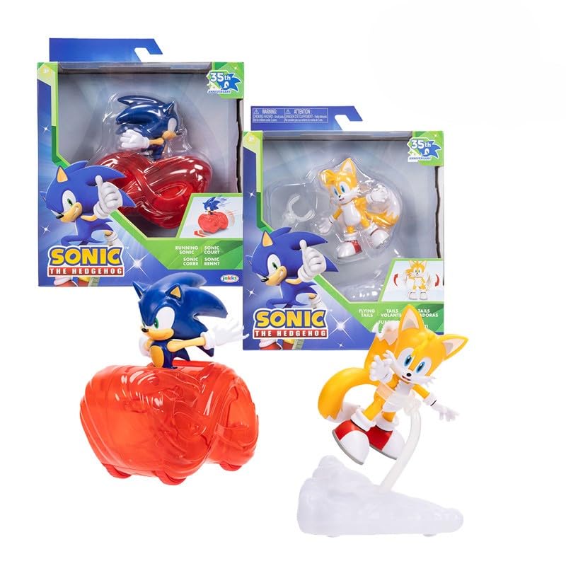 Sonic - Figuras de 4 pulgadas, paquete de 2
