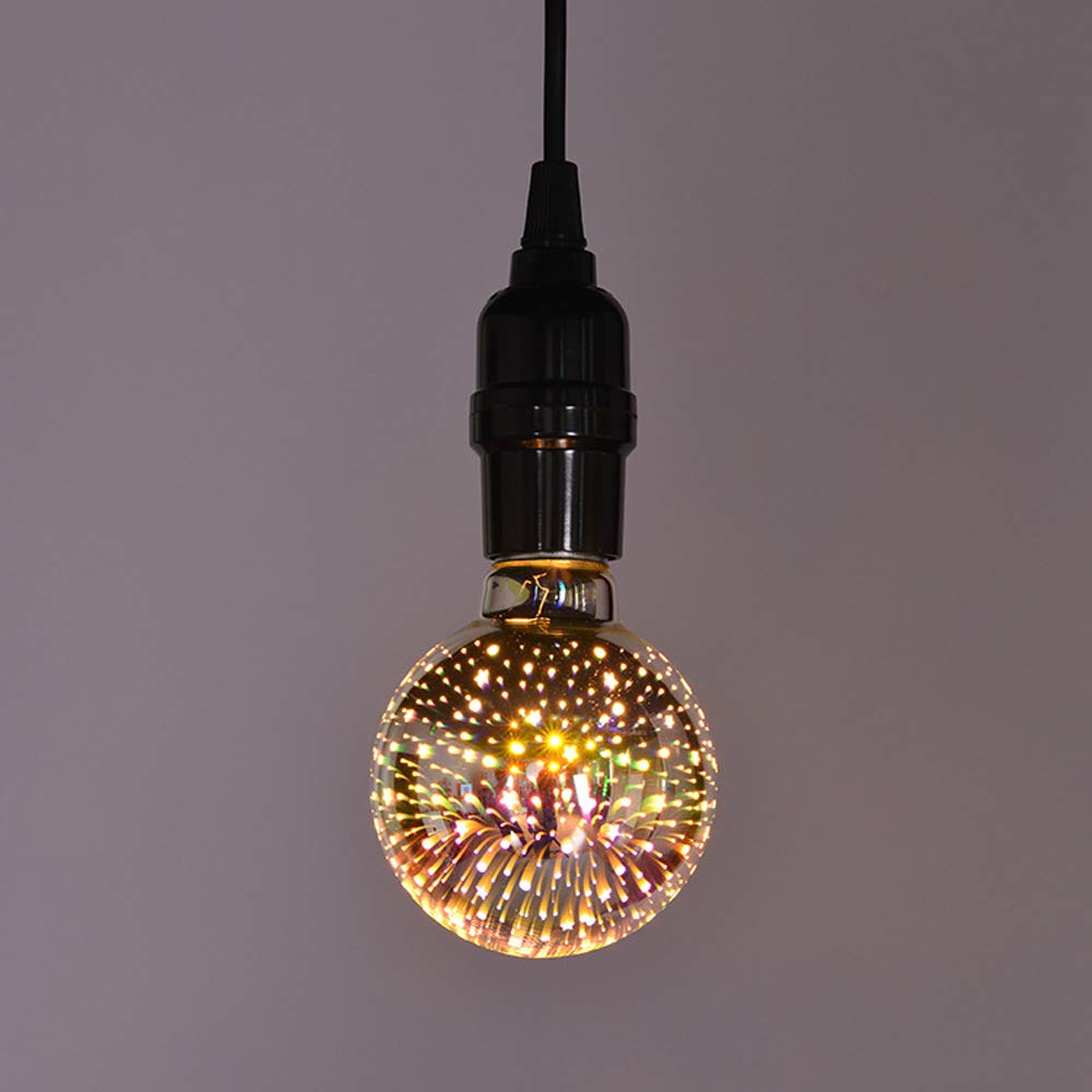 Funey - Confezione da 4 lampadine a LED con effetto fuoco 3D, per illuminazione d'atmosfera decorativa E27 G80 Edison 7 W 160 lm 220-240 V, senza sfarfallio, non dimmerabili