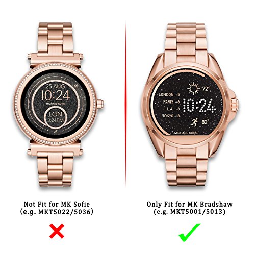 Diruite 3-Pack For Michael Kors Bradshaw Screen Protector, 2.5D 9H Hardness Tempered Glass Screen Protector For Michael Kors Mkt5001 Smart Watch #TOP1