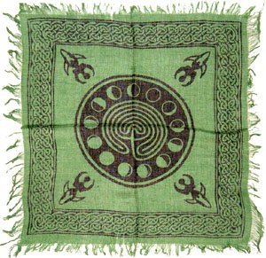 Tarot/Altar Cloth - Celtic Design with Goddess and Phases of The Moon - 18