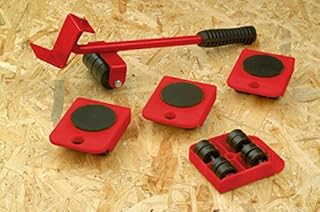 Meister Möbel-Transportroller-Set 5-teilig - 4 Möbelroller & 1 Lastenheber - Je 150 kg Tragkraft - Anti-Rutsch-Beschichtung - Zum mühelosen Verschieben / Umzugshelfer / Lastenheber / 419900