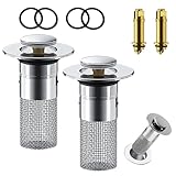 【Ajustement Sans Couture】 Ce bonde lavabo salle de bain convient à la plupart des éviers avec un trou de drainage d'un diamètre de 34 à 40 mm. Il est idéal pour les lavabos de salle de bain, les éviers de cuisine ou les drains de douche. C'est une solution fiable pour ceux qui recherchent un bouchon d'évier efficace.