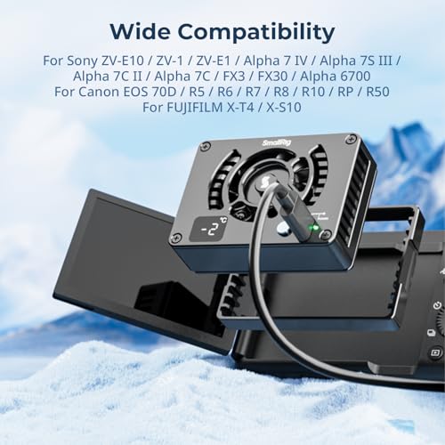 Image of SMALLRIG Camera External Cooling System for Sony /for Canon /for FUJIFILM, Snap-On Cooling Fan with TEC Cooling Module for Sony ZV-E1 /A7 IV /A6700 /FX3, for Canon R5 /R6, for FUJIFILM X-T4 /X-S10