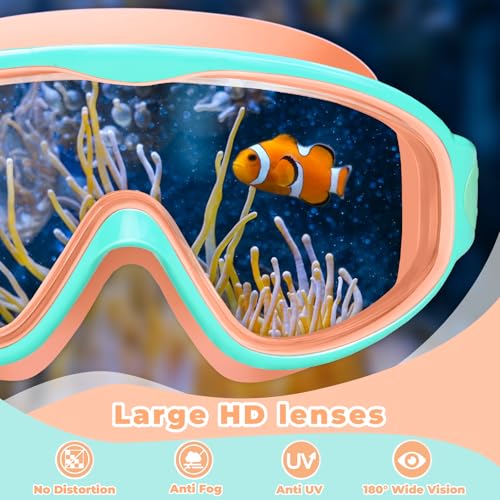 Image of Keary 2 Pack Kids Swim Goggles for 3-15 UV Protection Anti-Fog Pool Water Swimming Goggles for Boys Girls Youth Toddler