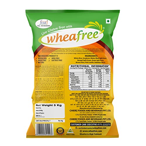 Image of Wheafree Multigrain Gluten Free Flour Combo Pack - (5Kg + 1Kg) | Soya Free | Lactose Free | Easy to Digest | Suitable for Celiacs | Vegetarian