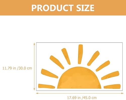 Miniatura 3 de EXCEART DIY habitación de los niños pared etiqueta medio sol pared arte seguro PVC sala decoración fácil aplicación sin residuos