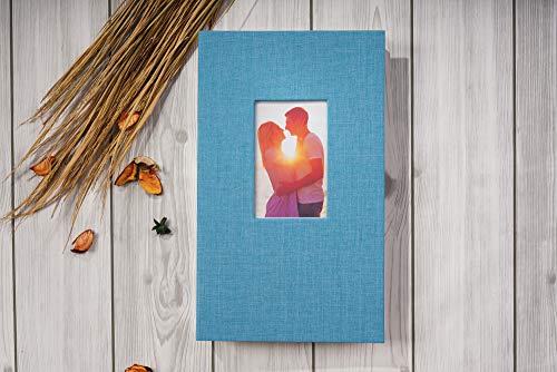 image for potricher Photo Album for 4x6 300 Photos Linen Cover Photo Book for Fa