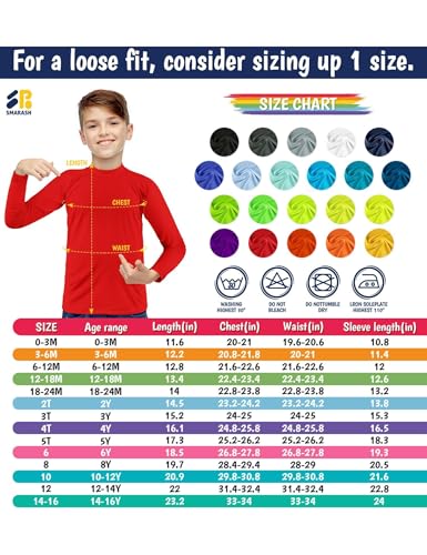 Image of Boys Rash Guard Swim Shirts Long Sleeve UPF 50+ Swimwear Toddler Kids Sun Protection SPF Water Surfing Swimming Shirts 0-16Y