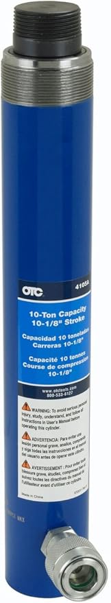 OTC Tools 4105A 10-1/8" 10 Ton Straight Single-Acting Spring Return for RAM