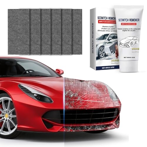 Huotwoe Nano Sparkle Cloth Car Scratch Remover 6PCS, Multi-Purpose Nano Magic Cloth Easily Removes Light Scratches, Swirls and Water Spots