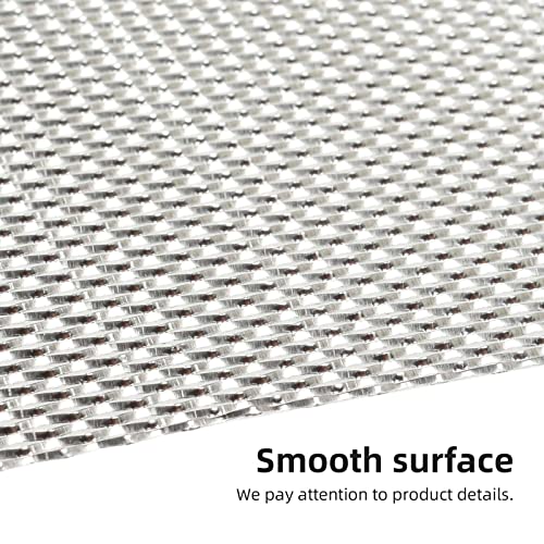 Image of AggAuto 47x16 inches Car Pickup Truck Grill Mesh Spoiler Bumper Vent Aluminum Alloy Automotive Grille Insert Air Intake Racing Rhombic Hole 4x8mm Silver
