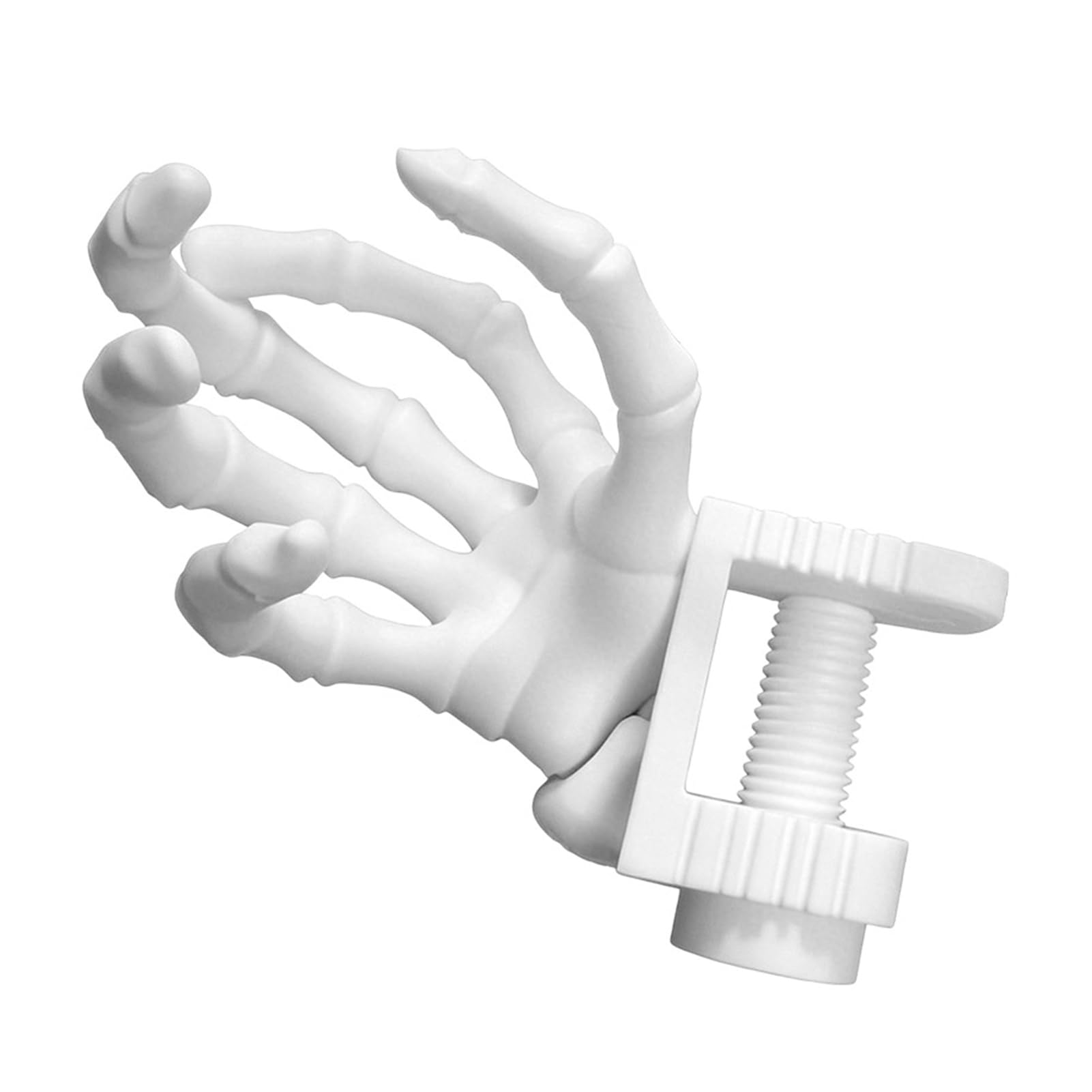 Glifora 3D Printed Bone Hand Cup Holder - Skull Skeleton Hand Coaster for Desk, Halloween Gothic Drink Stand for Chair